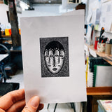 Mask I - Wood Engraving