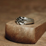 Joined Silver Knot Ring