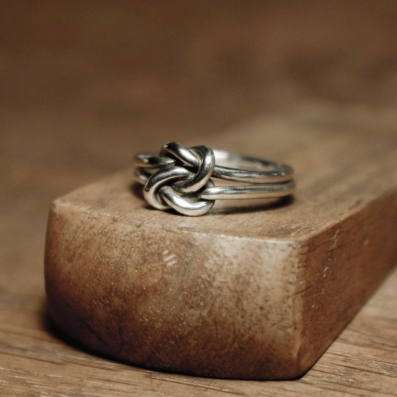 Joined Silver Knot Ring