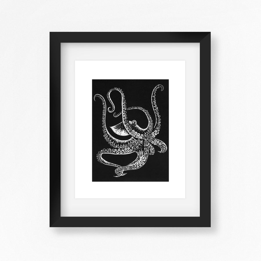 Octopus Lino Print