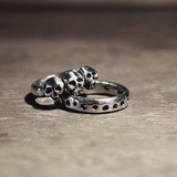 Triple Skull Ring Sterling silver jewellery