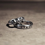 Triple Skull Ring Sterling silver jewellery