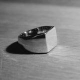 Medium Square Signet Ring - Sterling Silver - Hex Cavelli Jewellery