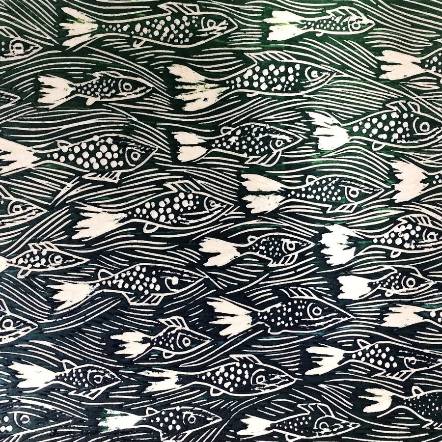 Dorset Art Week Woodcut Print for Fish