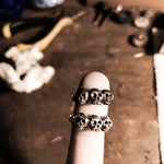 Triple Skull Ring Sterling silver jewellery