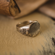 Round Signet Ring with Jane Cooper Hallmarks Artist from Speedshop BBC2